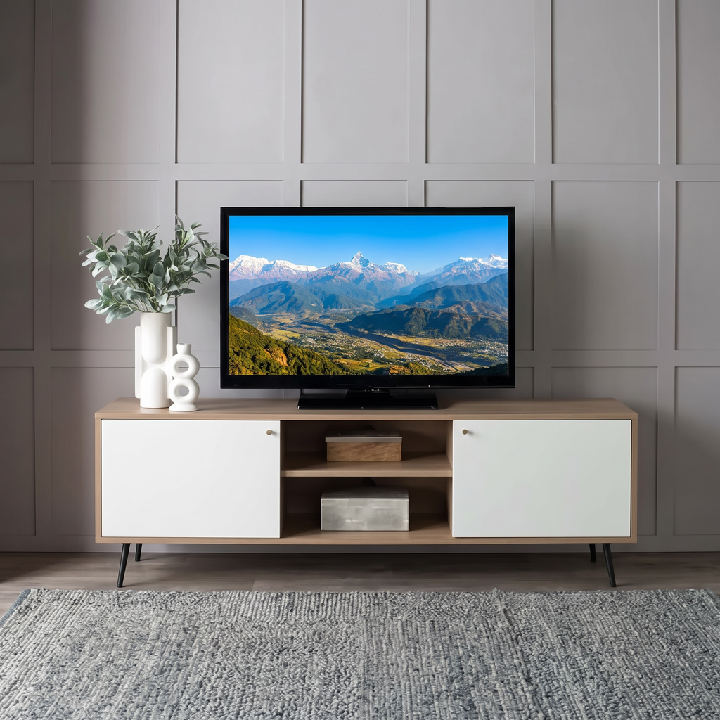 Scandinavian TV Stand(ASSEMBLY REQUIRED)