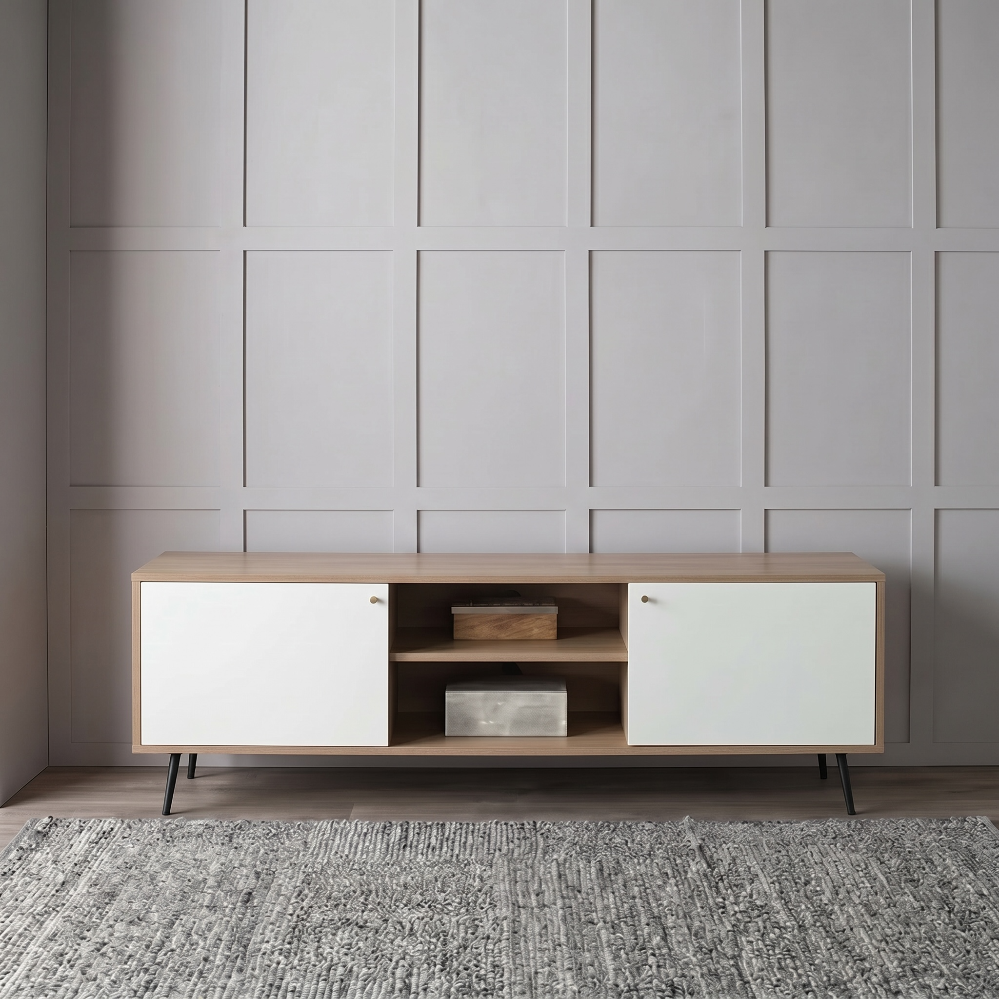 Scandinavian TV Stand(ASSEMBLY REQUIRED)