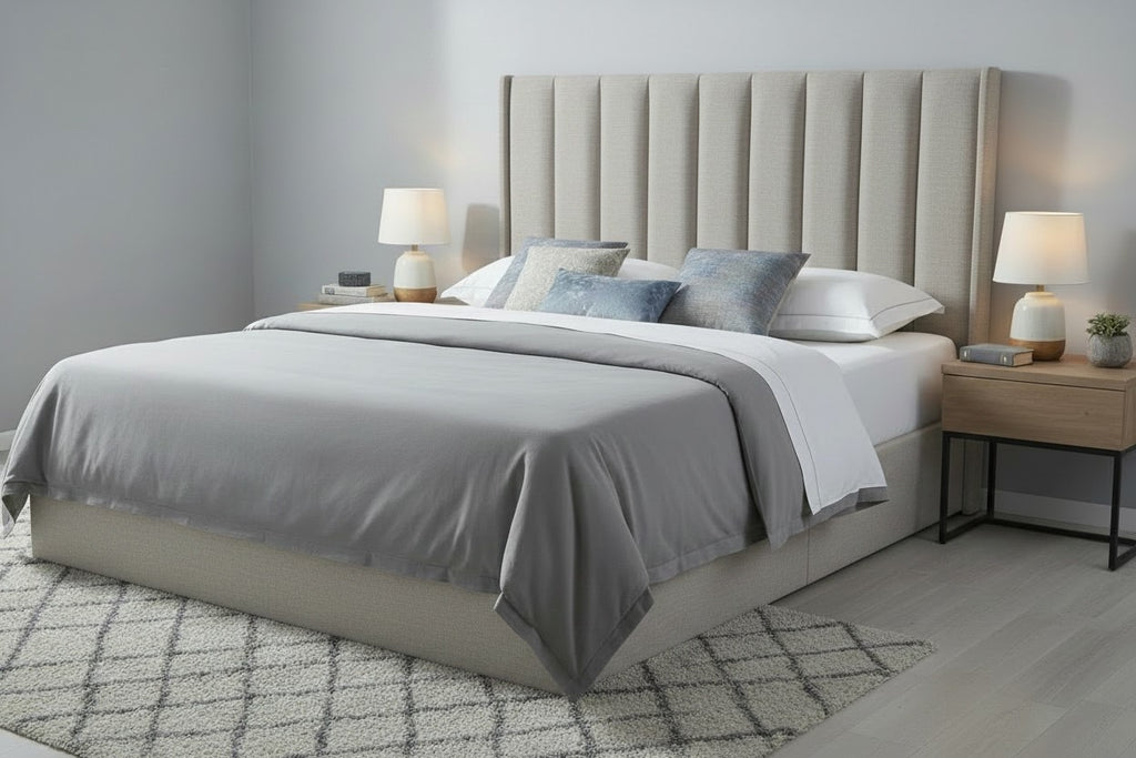 Cream Channel Tufted Headboard (DOUBLE/QUEEN)