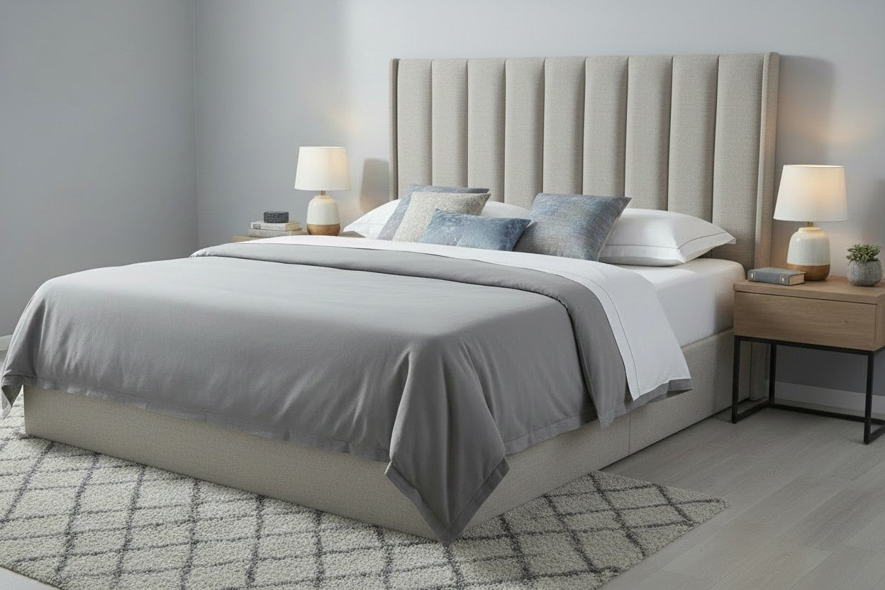 Cream Channel Tufted Headboard (DOUBLE/QUEEN)