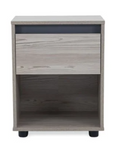 GREY BEDSIDE TABLE WITH DRAWER (ASSEMBLY REQUIRED)