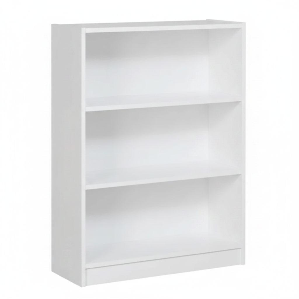 3-Shelf Bookcase white studio shot
