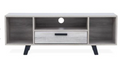 GREY TV STAND WITH DRAWER (ASSEMBLY REQUIRED)