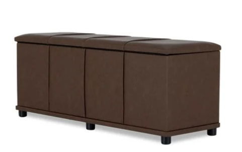 Brown  Storage Bench(ASSEMBLY REQUIRED)