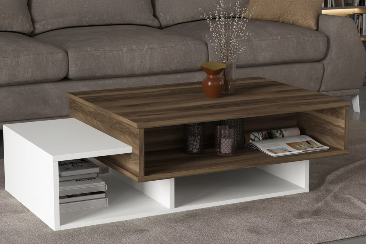 Two-Tone Storage Coffee Table lifestyle shot